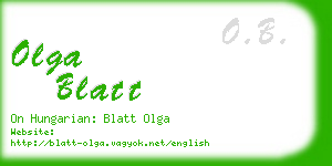 olga blatt business card